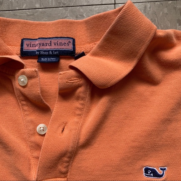 Men’s Large Vineyard Vines Orange Polo - Picture 2 of 2